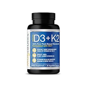 Magceutics VegD3+K2Vital has 5000 iu of VegD3 Vitamin D3 and 100mcg of K2Vital Vitamin K2 All Plant Based Formula…
