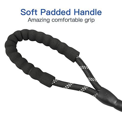 Dog Leash, Double Dog Leash, Dual Dog Leash, 360 Swivel Tangle Free Bungee Walking Training Leash For Large Medium Dogs, Mingxpets Durable Shock Absorbing Bungee For Two Dogs, Black #TOP3