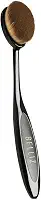 Pincel Oval para Contorno, Belliz, Preto/ Marrom