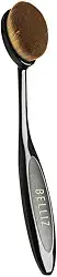 Pincel Oval para Contorno, Belliz, Preto/ Marrom