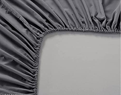 Image of New Town Gold Fitted (Elastic) Bedsheet with 2 Pillow Covers A274