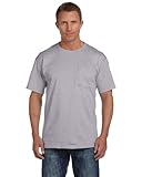 Fruit of the Loom mens 5 oz. 100% Heavy Cotton HD Pocket T-Shirt(3931P)-ATHLETIC HEATHER-XL