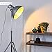 Produktbild Raelf Retro Industrieflutlicht Stehleuchte im Grau Metal, Industrial Wind Projektionslampe Stativ Stehlampe Wohnzimmer Schlafzimmer Sofa Leselampe, 1 x E27.25W