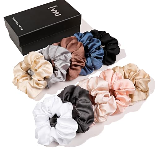 Image of Hair Ties Scrunchies for Women's, for Girls Big Scrunchies Both for Thick Hair or Thin Hair Curl Hair No Crease Ponytail Holder No Hurt Your Hair