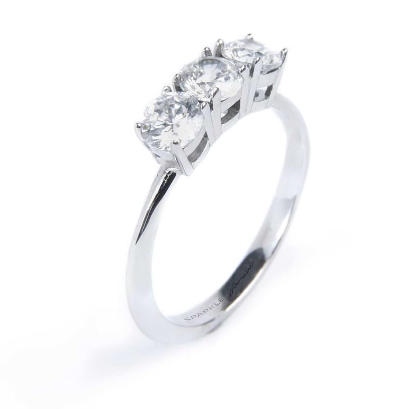 Bague trilogy Marlù 31AN0011W-20 en acier avec zircon et aventurine