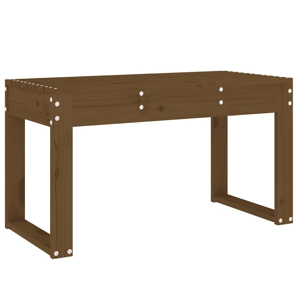 Banco de jardín 80x38x45 cm Pino macizo Miel Marrón