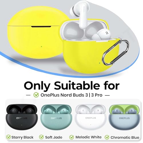 Image of Silicone Case Cover Compatible for OnePlus Nord Buds 3 | 3 Pro (Yellow)