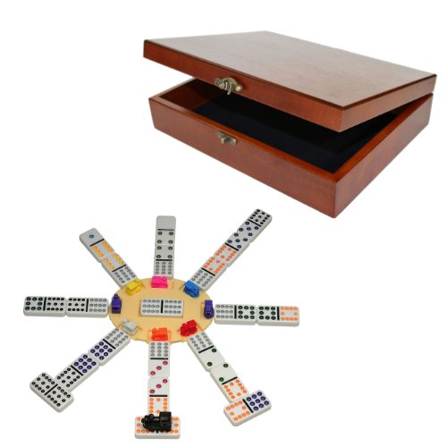 WE Games Juego de Domino Mexicano Deluxe - Caja de Madera