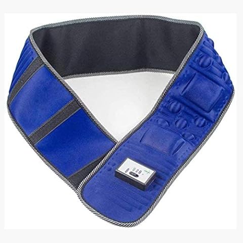 XLYAN Burning Fat Slimming Belt X5 Times Electric Vibration Massage Machine Lose Weight Burning Fat Heating Fitness S Shape Body Figure Waist Trainer,Blue Cover