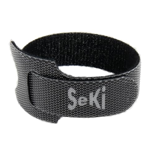 SeKi Pack of 50 Velcro Cable Ties, Black, 15 cm, Velcro Tape, 12 mm Wide, Cable Management, Cable Organiser - Image 3