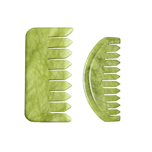 Massage Comb Massager for Head Nature Jade Comb Massage Spa Acupuncture Point Head Relaxation Beauty Tool,Type 5