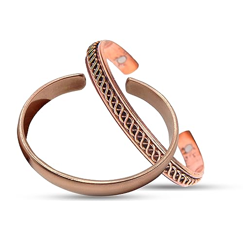 Image of Wonder Care Copper Hand Bracelet For Women And Men|Copper Bracelet Women|Magnetic Copper Bracelet|Copper Cuff Bracelet|Copper Bracelet for Men