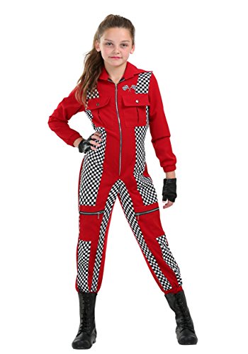 Racer Jumpsuit Costume Race Car Driver Costume for Girls Small