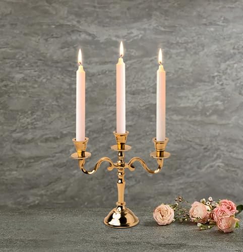 Rely+ 3 Arm Baby Candelabra Gold Glossy 8 Inch Taper Candle Holders Gothic Candelabro Valentine's Day Decorations Candlesticks Holder Home Decor Wedding Parties Centerpiece for Dining Table - Cosy Home Interiors Rely+ 3 Arm Baby Candelabra Gold Glossy 8 Inch Taper Candle Holders Gothic Candelabro Valentine's Day Decorations Candlesticks Holder Home Decor Wedding Parties Centerpiece for Dining Table - Image 8