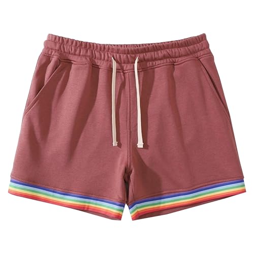 Shorts casuales deportivos para hombre en rojo miniatura 1