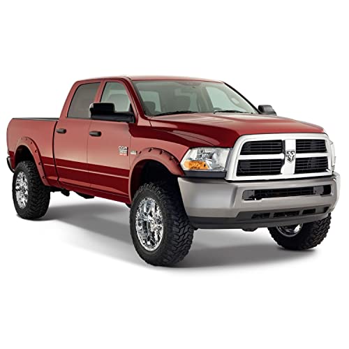 Bushwacker Pocket/Rivet Style Front & Rear Fender Flares | 4-Piece Set, Black, Smooth Finish | 50919-02 | Fits 2010-2018 Dodge Ram 2500, 3500 #TOP5