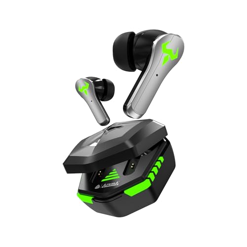 Image of AROMA NB126 Axis Upto 50 Hours Playtime* Fast Charging RGB 45Ms Latency True Wireless Bluetooth v5.4 Gaming Earbuds