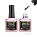 Lagunamoon Gel Nail Polish Gel Base Coat and No Wipe Top Coat Set Soak Off UV LED Gel Polish 10ML Each Bottle