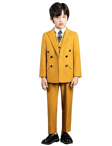 Costume garçon 3 pièces avec veste revers en pointe raffiné