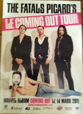 Affiche Les Fatals Picards Le Coming Out Tour 40x60 cm pour fan de rock