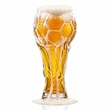 harhoers Beer Glass β 16oz Soccer Cup Shaped Drinking Cup for Viewing Parties β Football Novelty Gifts for Soccer Fansclear Beer Glass