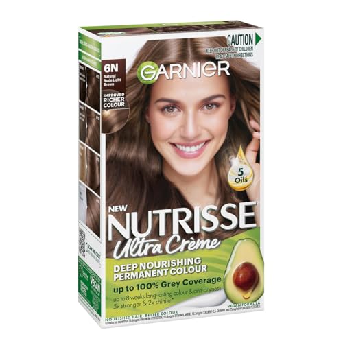 Garnier Nutrisse Permanent Hair Colour 6N, Nude Light Brown