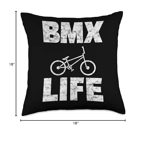 BMX Life Bike Rider Throw Pillow