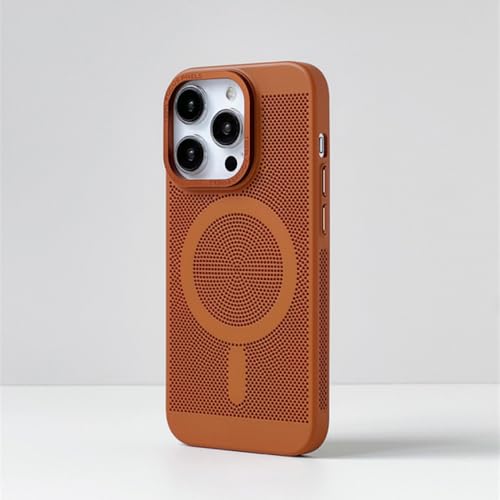 Coque iPhone 15 Pro dissipation thermique marron pour stopper la surchauffe