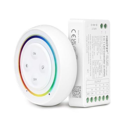 LGIDTECH FUT037SA+ Miboxer 3 - en - 1 LED Contrôleur Kit, compatible avec RGB & RGBW & RGB+CCT LED bande lumineuse