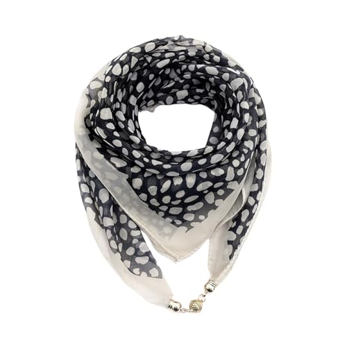 Bufanda de gasa para mujer de 65x65 cm con estampado de leopardo versátil