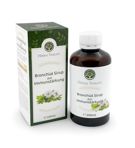 Bronchial Sirup zur Immunstärkung 200 ml – pflanzlicher Sirup mit Thymian – Nahrungsergänzungsmittel für Atemwege & Abwehrkräfte