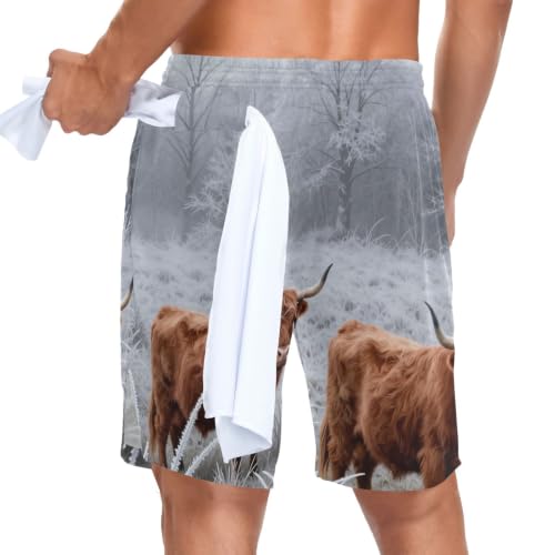 Short d'entraînement 2 en 1 pour homme anti-frottement avec boucle serviette
