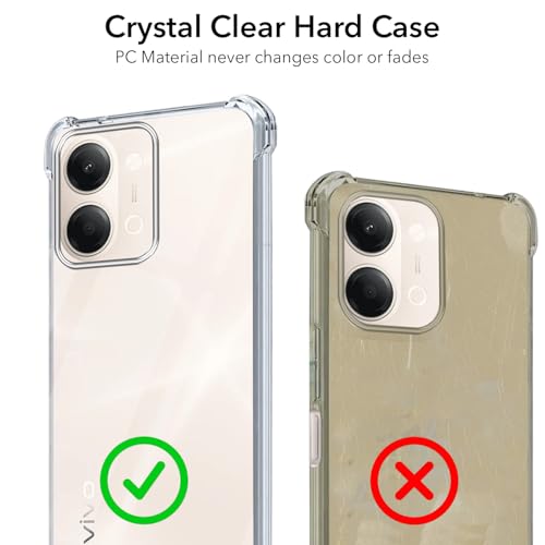 Image of Jkobi Shockproof Crystal-Clear Back Cover for Vivo Y11 | Vivo Y21 5G (Anti Yellow Case | Drop & Camera Protection | Hard Polycarbonate)