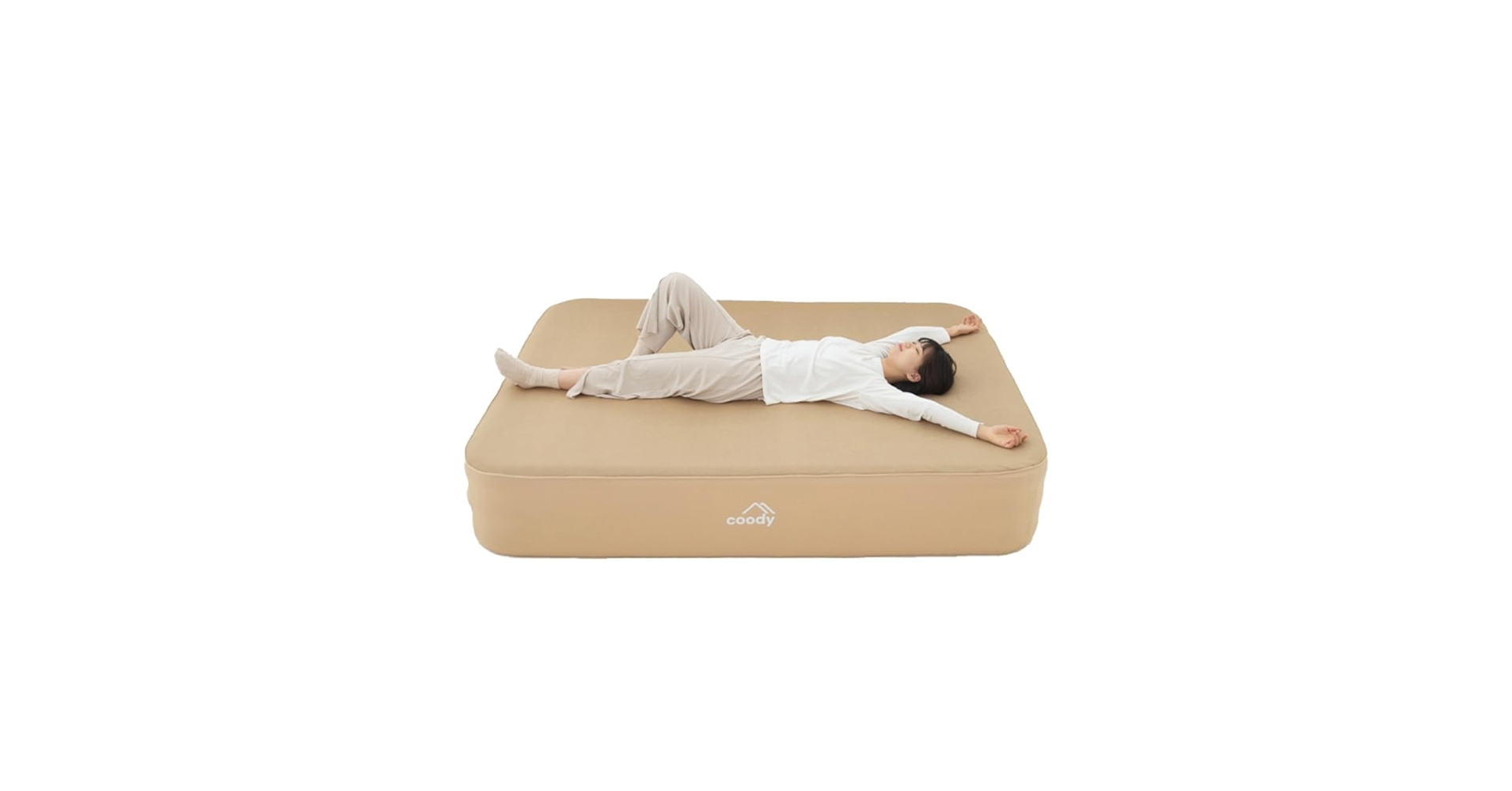 Amazon.co.jp: coody エアベッド AIR BLOCK (ベージュ, ダブル