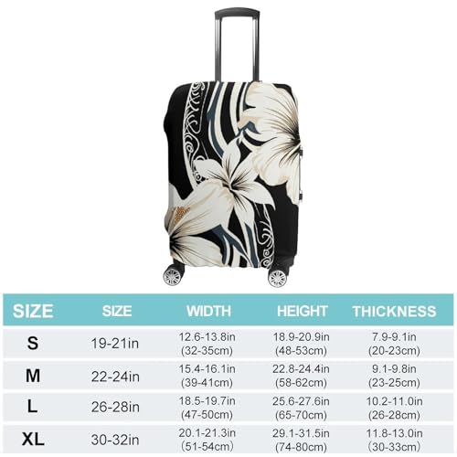 Carry on Luggage Cover Hawaiian Flowers Suitcase Covers for Luggages Tsa Approved Travel Luggage Sleeve Protector Elastic Suitcase Protector Anti-Scratch Washable Fits 19-30 Inch Case -XL2