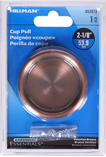 Hillman Hardware Essentials 852673 Tirador Copa Latón Antiguo 2-1/8" - Paquete de 6 miniatura 2