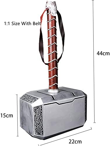 damdos Halloween Cosplay Weapon Thor's Hammer 44cm Thor Hammer Foam Made The Thunders Hammer Collector Cool Birthhdays Gifts