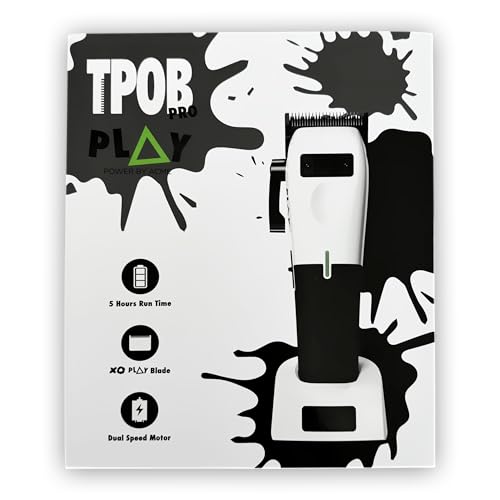 Image of TPOB Play Barber Hair Clippers for Men 7500 RPM with Rubber Grips (White)