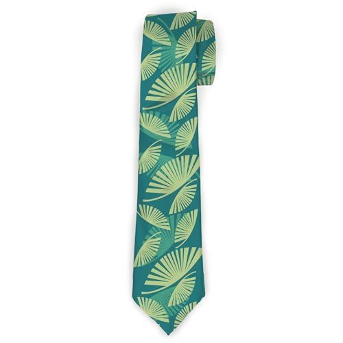 Cravate feuilles de palmier vert pastel idéale pour mariage et été