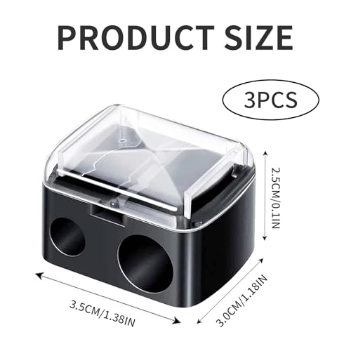 3 Pcs Lip and Eye Liner Pencil Sharpener, Make up Eyebrow Pencil for Large and Small Lip, Eye and Brow Pencils, Eyeliner - Image 3