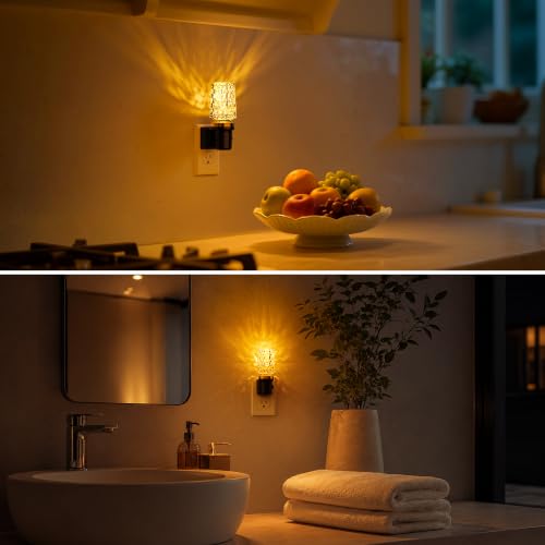 Image of L LOHAS LED Amber Night Light,Yellow Nightlight,Dimmable 100LM,Light Sensor