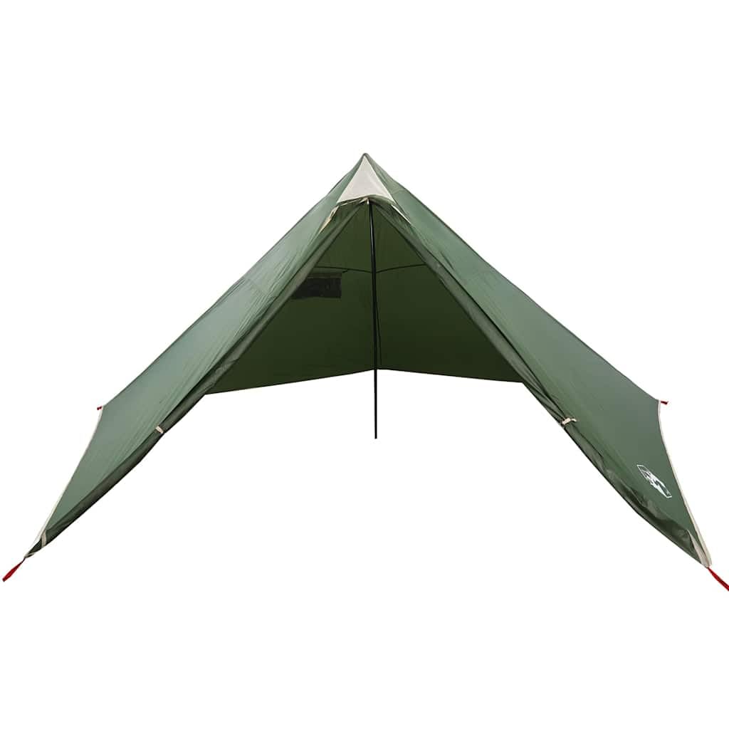 Tienda familiar tipo 7 personas gris y naranja impermeable con postes