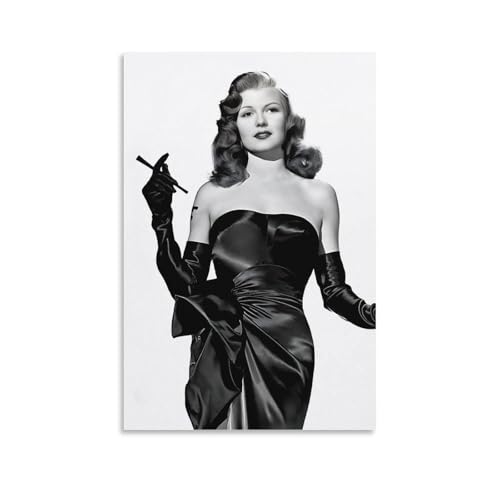 Rita Hayworth Klassisches Beauty-Poster, Leinwand, Wandkunstdruck, Poster, Foto, Bild, Malerei, Poster, Roo
