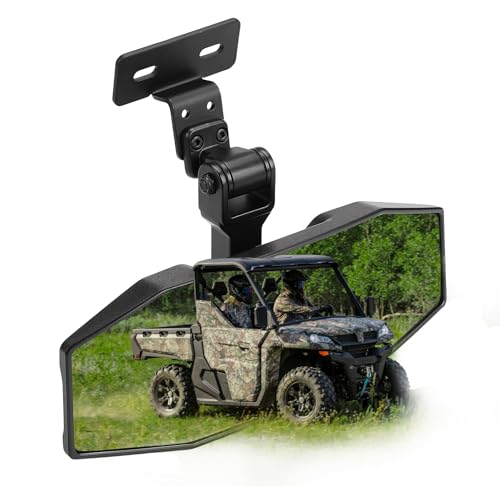KEMIMOTO Rear view Mirror Compatible with CFMOTO UFORCE 1000/1000 XL & Polaris Ranger 1000 XP 900 500 570 / Crew Features Stable Top Mounting No Vibration Multi-Angle Adjustment Accessories