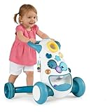 LIFEZEAL Lauflernwagen Baby, Spiel- und Laufwagen mit Musik & Licht, Baby Walker Gehhilfe mit Wurfspiel, Laufhilfe mit Stauraum für Kinder von 12-36 Monate (Blau)