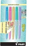 PILOT FriXion Light Pastel Collection Erasable Highlighters, Chisel Tip, Assorted Color Inks, 5-Pack...