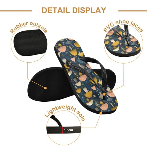 Flip Flop Sandals Fairy Mushroom Print for Women Men Beach Outdoor XS3