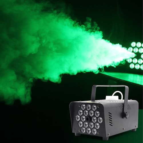 Disco Colorful Smoke Machine 500W LED Remote Fogger miniatura 1
