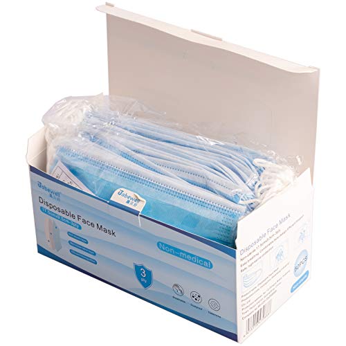 Preisvergleich Produktbild Atemmaske Mundschutz 50 Stück 3lagig Box Schutzkleidung Einwegmasken Schutzmasken Atemschutzmaske