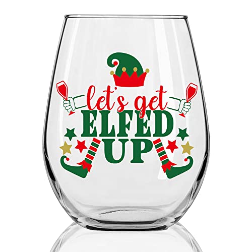 2. Holiday Party Wine Glass